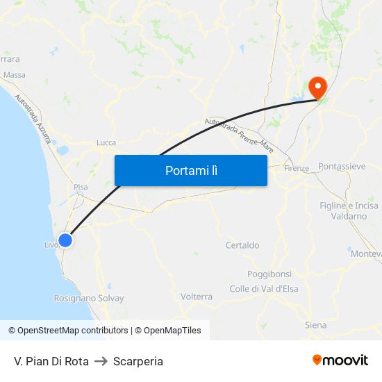 V. Pian Di Rota to Scarperia map