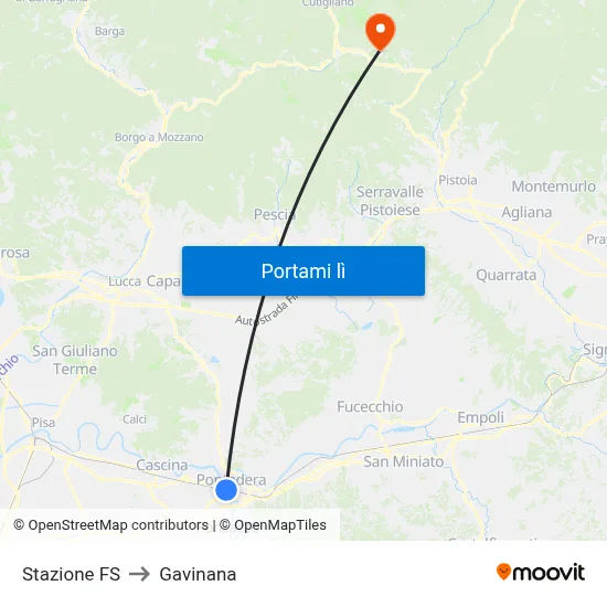 Stazione FS to Gavinana map