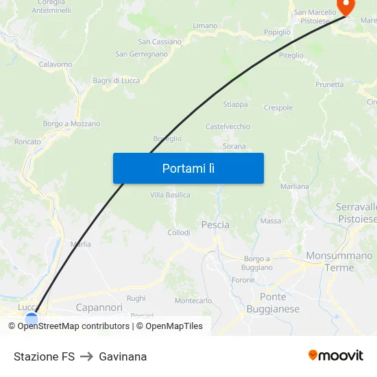 Stazione FS to Gavinana map