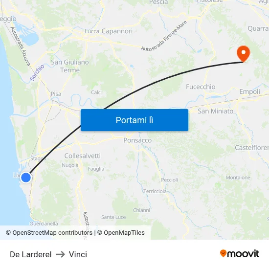 De Larderel to Vinci map