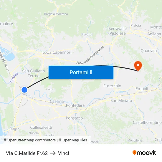 Via C.Matilde Fr.62 to Vinci map