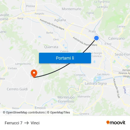 Ferrucci 7 to Vinci map