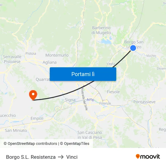 Borgo S.L. Resistenza to Vinci map