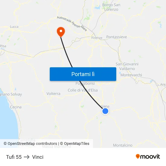 Tufi 55 to Vinci map
