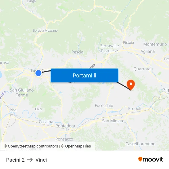 Pacini 2 to Vinci map