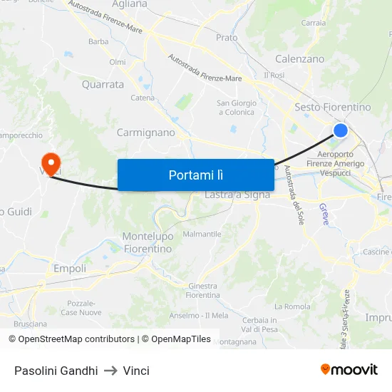 Pasolini Gandhi to Vinci map