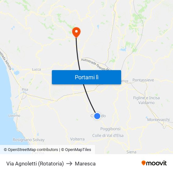 Via Agnoletti (Rotatoria) to Maresca map