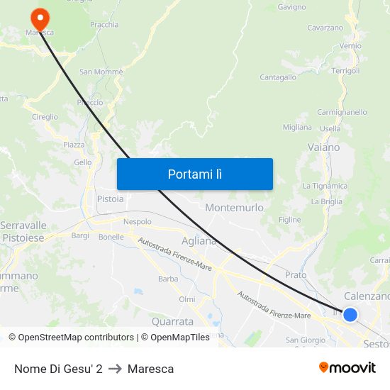 Nome Di Gesu' 2 to Maresca map