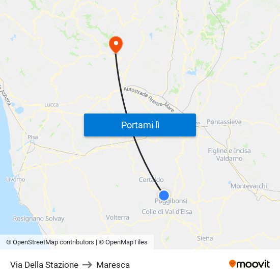 Via Della Stazione to Maresca map