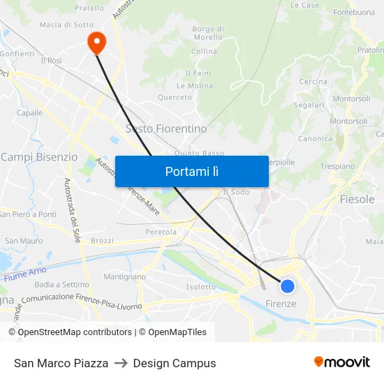 San Marco Piazza to Design Campus map