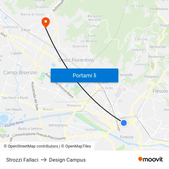 Strozzi Fallaci to Design Campus map