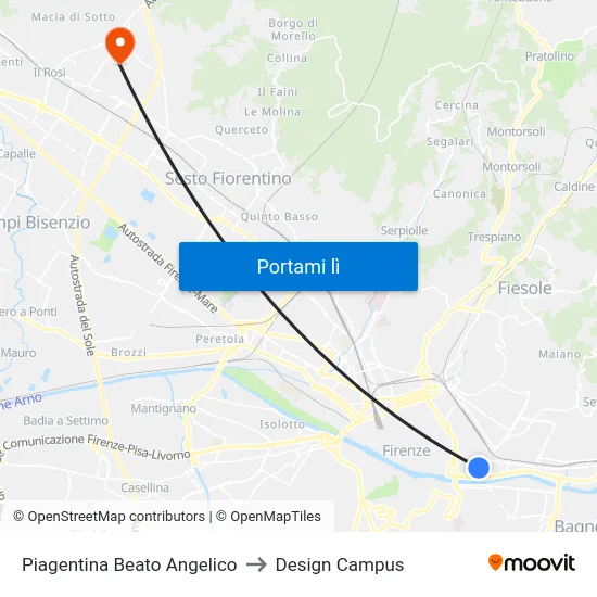Piagentina Beato Angelico to Design Campus map
