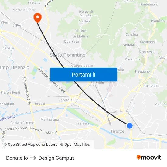 Donatello to Design Campus map
