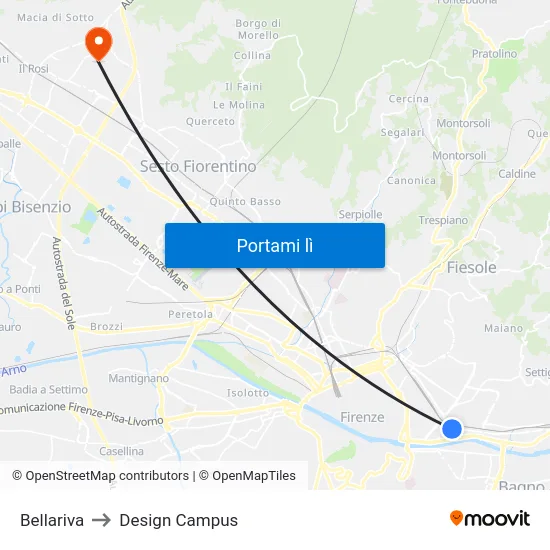 Bellariva to Design Campus map