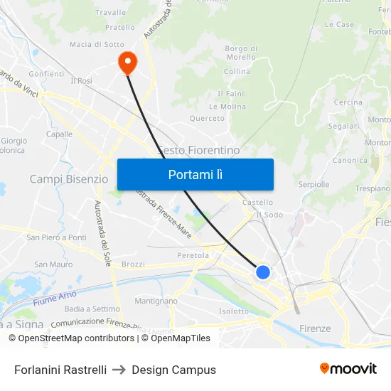 Forlanini Rastrelli to Design Campus map