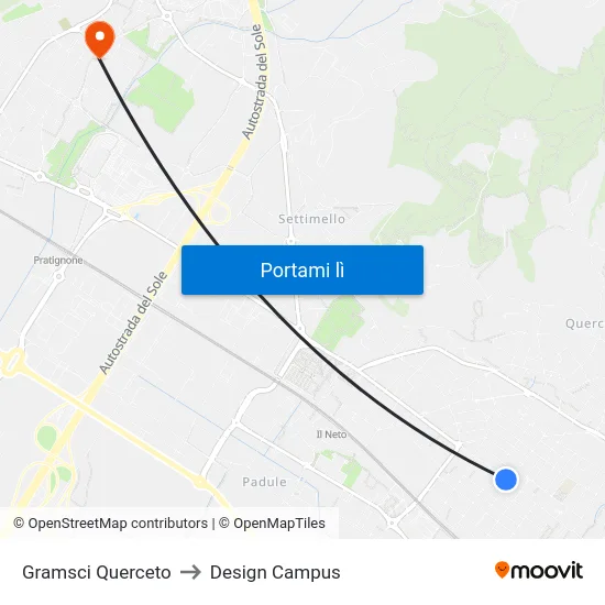 Gramsci Querceto to Design Campus map