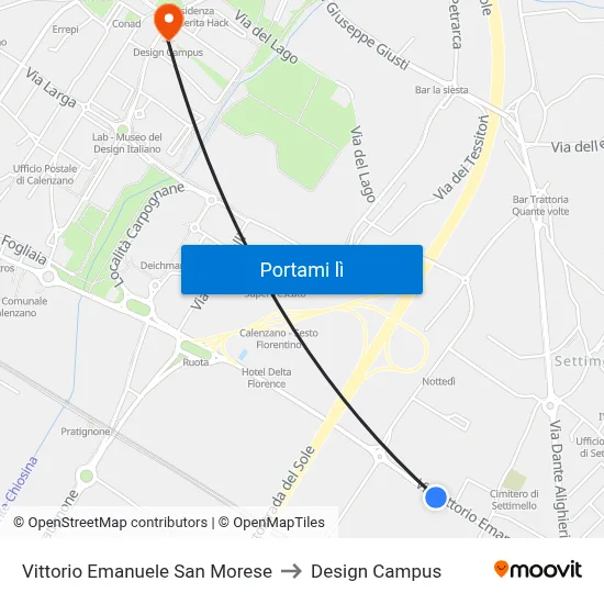 Vittorio Emanuele San Morese to Design Campus map