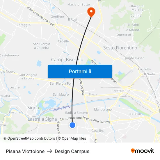 Pisana Viottolone to Design Campus map