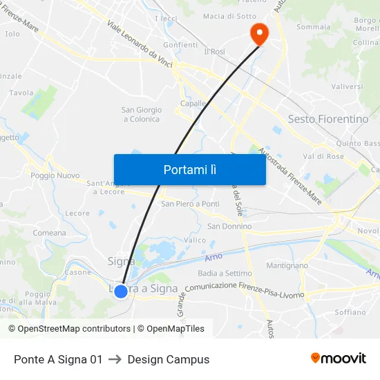 Ponte A Signa 01 to Design Campus map