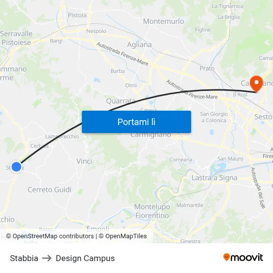Stabbia to Design Campus map