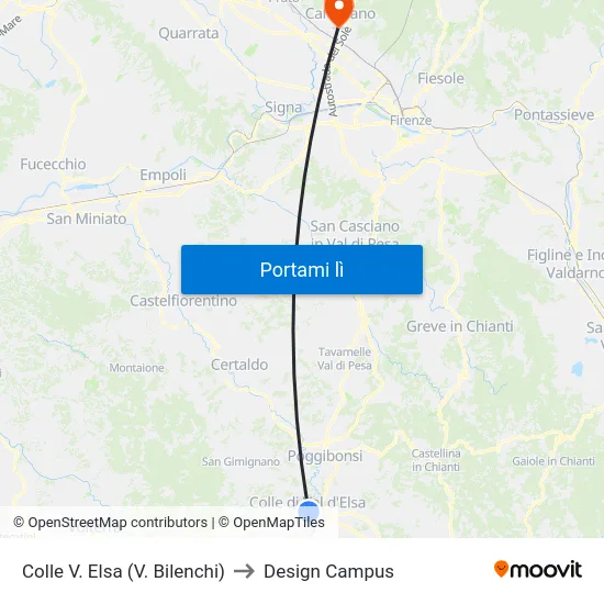 Colle V. Elsa (V. Bilenchi) to Design Campus map