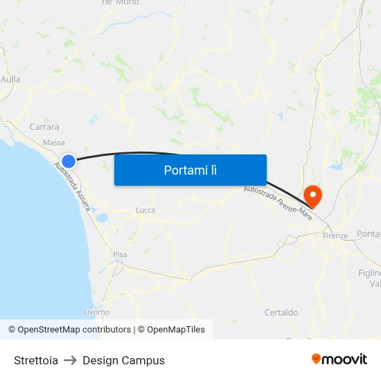 Strettoia to Design Campus map