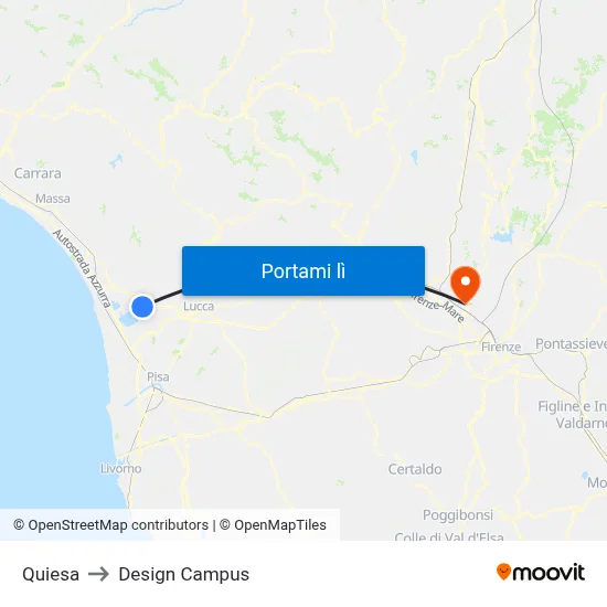 Quiesa to Design Campus map