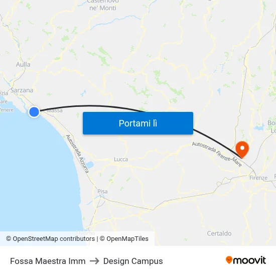 Fossa Maestra Imm to Design Campus map