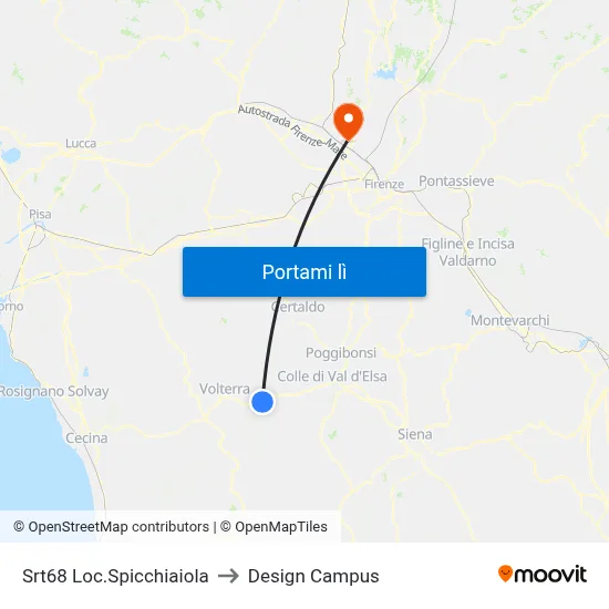 Srt68 Loc.Spicchiaiola to Design Campus map