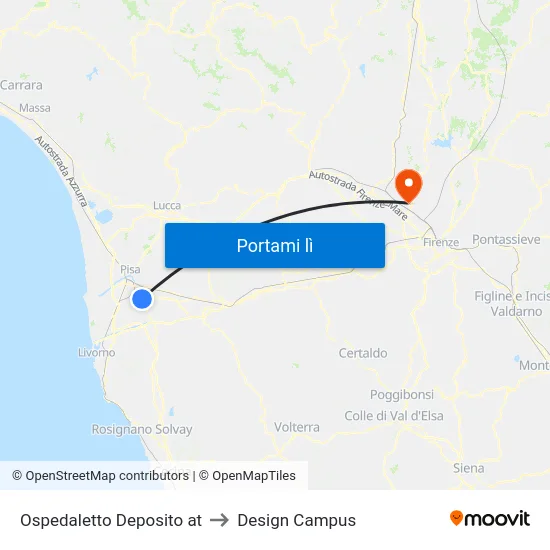 Ospedaletto Deposito at to Design Campus map