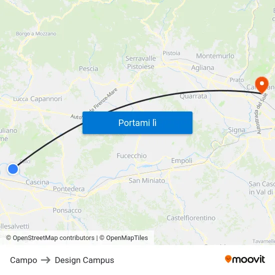 Campo to Design Campus map