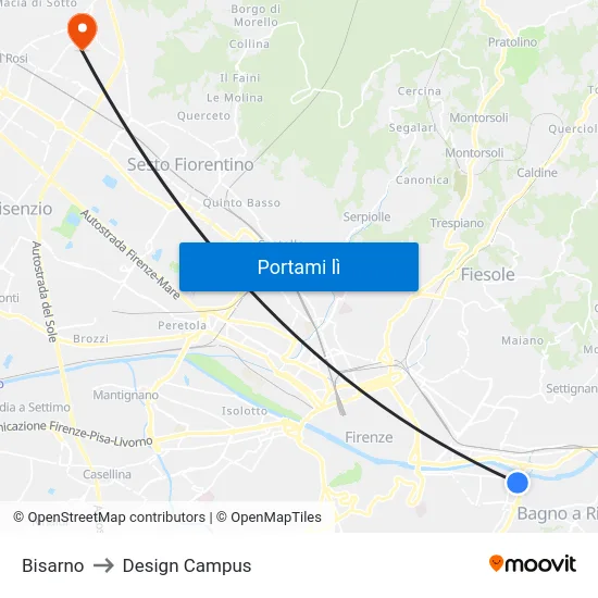 Bisarno to Design Campus map