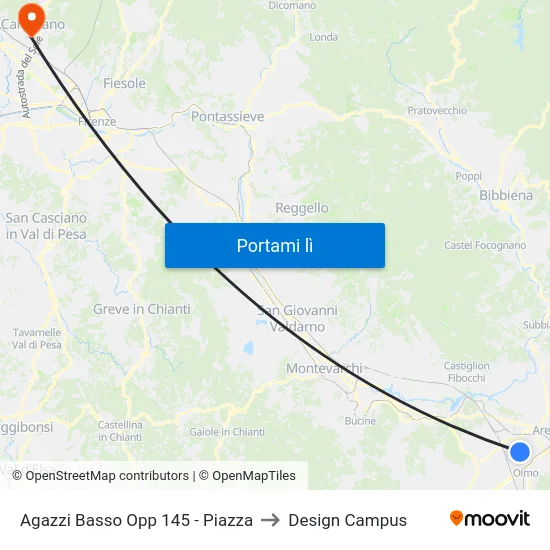 Agazzi Basso Opp 145 - Piazza to Design Campus map