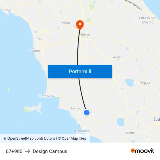67+980 to Design Campus map