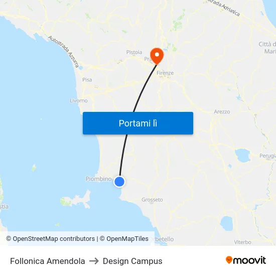 Follonica Amendola to Design Campus map