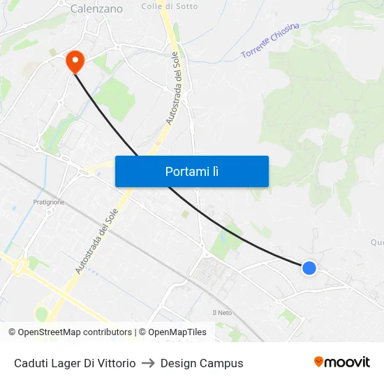 Caduti Lager Di Vittorio to Design Campus map