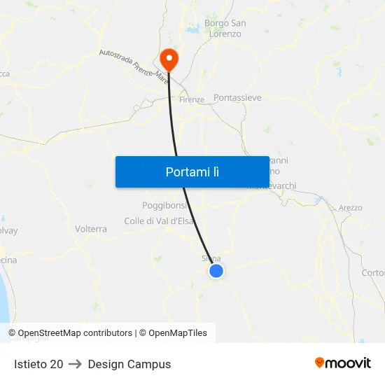 Istieto 20 to Design Campus map