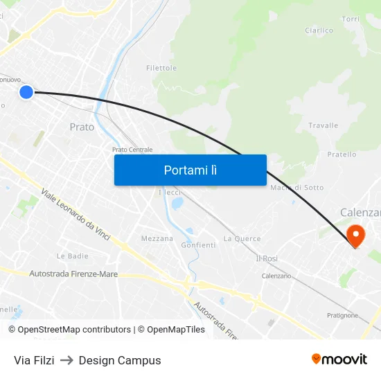 Via Filzi to Design Campus map