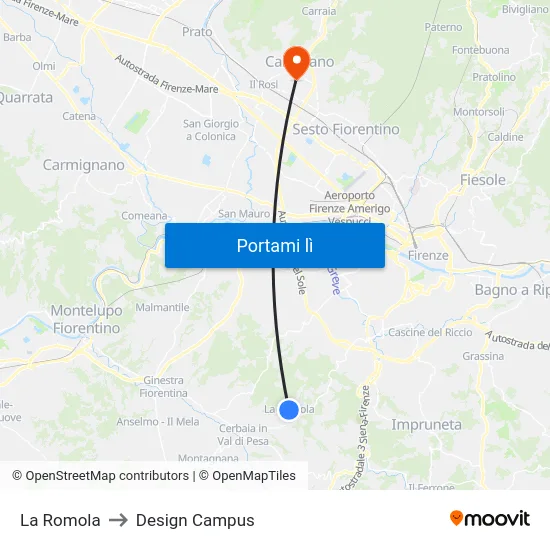 La Romola to Design Campus map