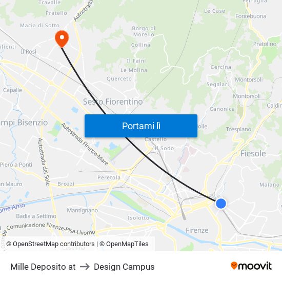 Mille Deposito at to Design Campus map