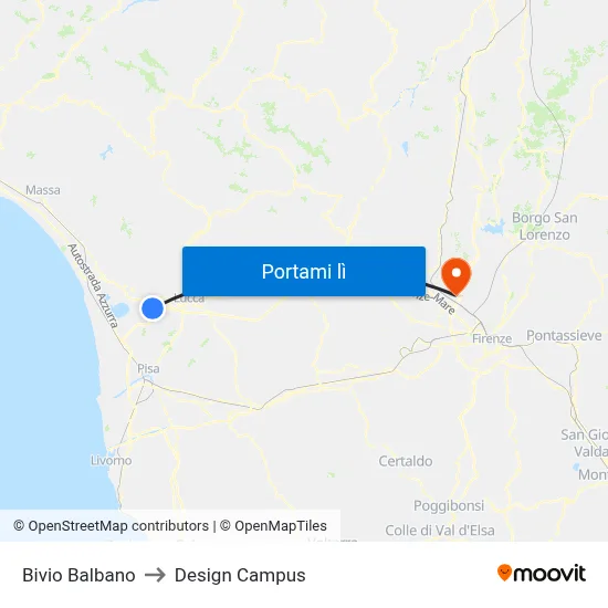 Bivio Balbano to Design Campus map