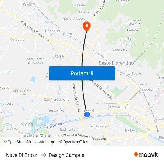 Nave Di Brozzi to Design Campus map