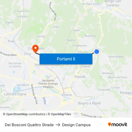 Dei Bosconi Quattro Strade to Design Campus map