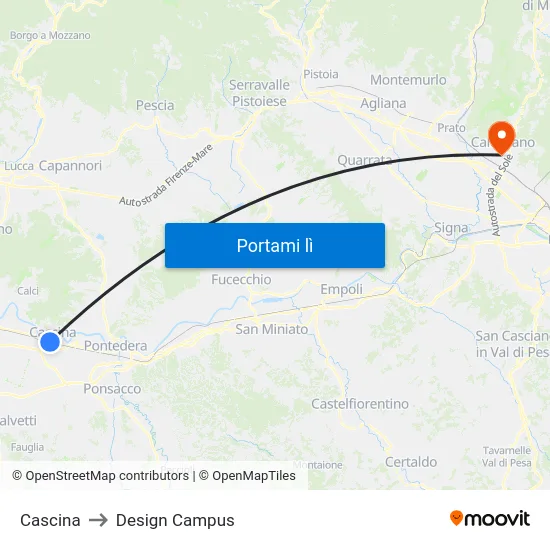 Cascina to Design Campus map