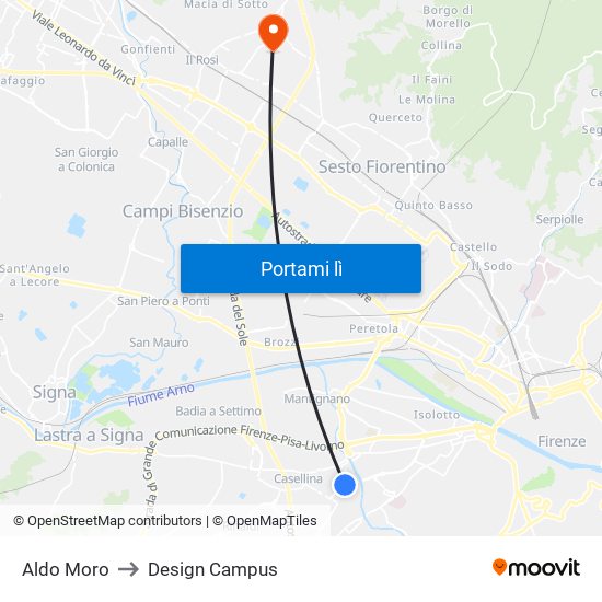 Aldo Moro to Design Campus map