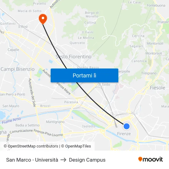 San Marco - Università to Design Campus map