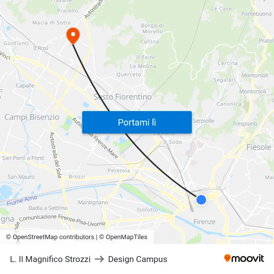 L. Il Magnifico Strozzi to Design Campus map