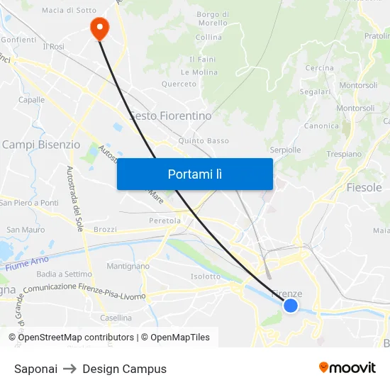 Saponai to Design Campus map