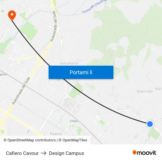 Cafiero Cavour to Design Campus map