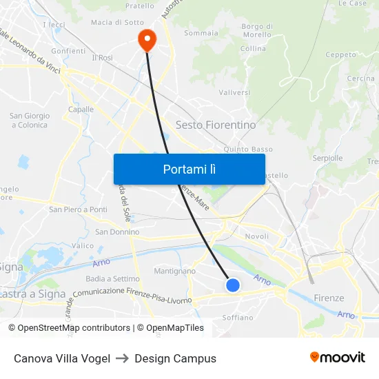 Canova Villa Vogel to Design Campus map